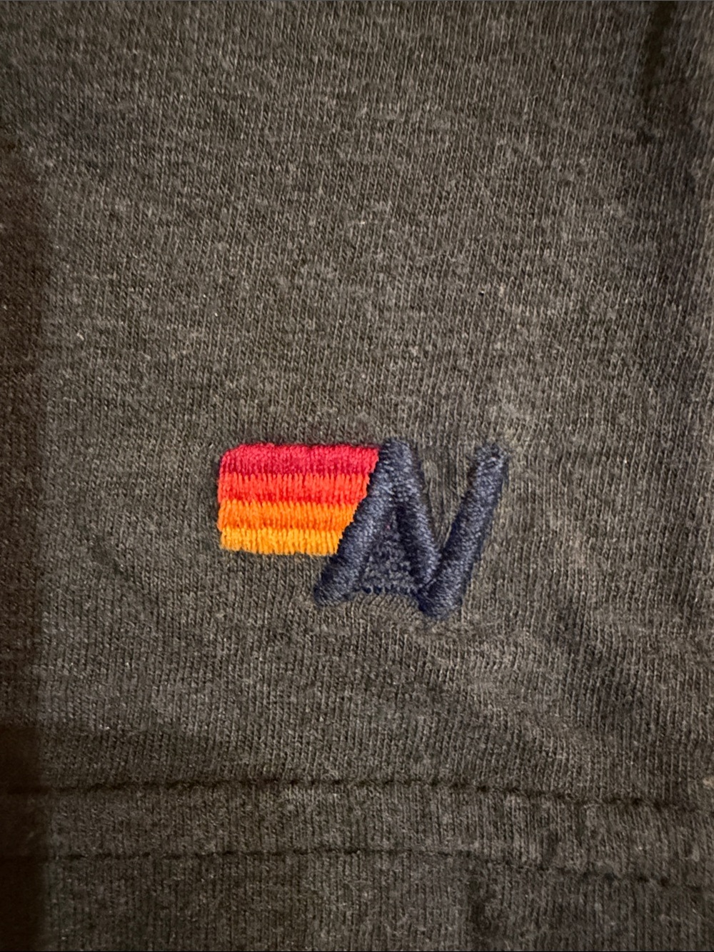 Aviator Nation Kids Gray Graphic Tee with Rainbow Circle, size 8 - Picture 3 of 3